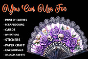 Halloween & Purple Roses Clipart, an Illustration by CreationArt (Thumbnail 3 of 9)