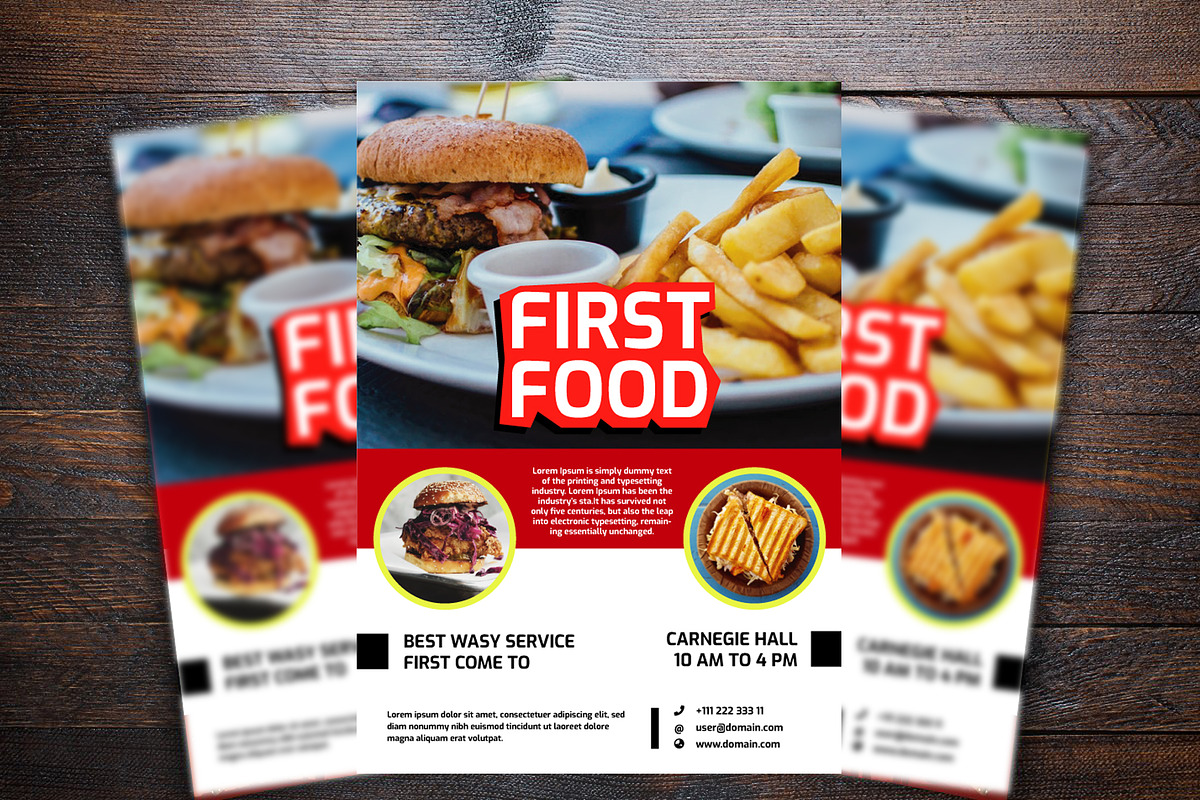 First Fast Food Flyer, a Flyer Template by PenciGraphics (Photo 1 of 2)