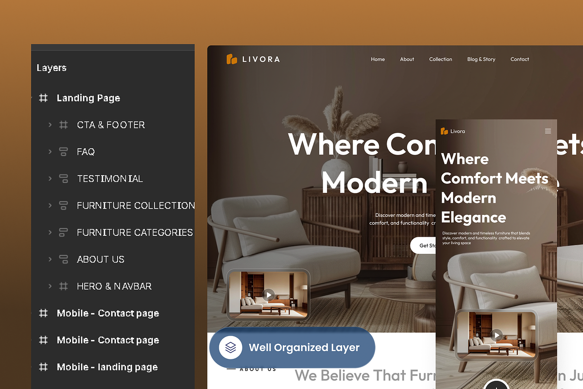 Livora - Furniture Landing Page preview 2