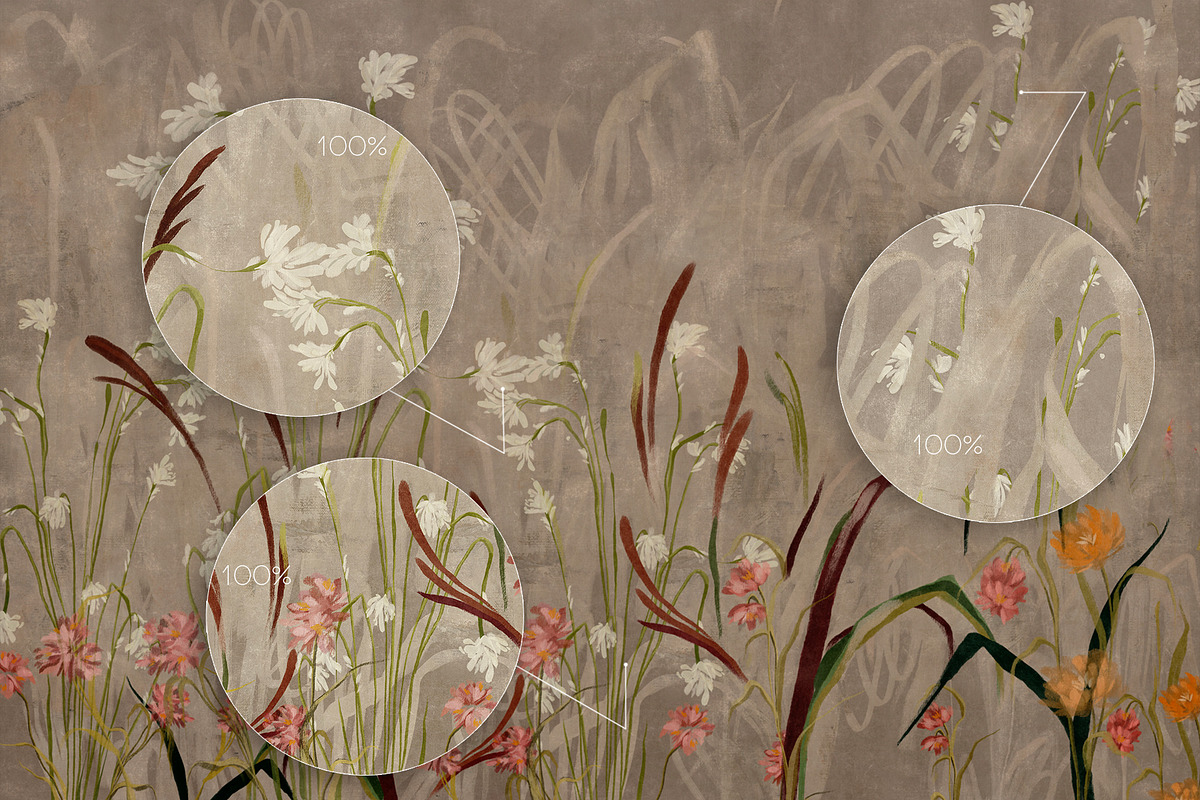 Wallpaper Field of Grasses, a Wallpaper Graphic by apollinariia_shop (Photo 2 of 9)