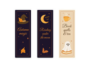 Witchy Bookmarks Set: Cozy Autumn Ma, a Seasonal Illustration by uStickery (Thumbnail 1 of 3)