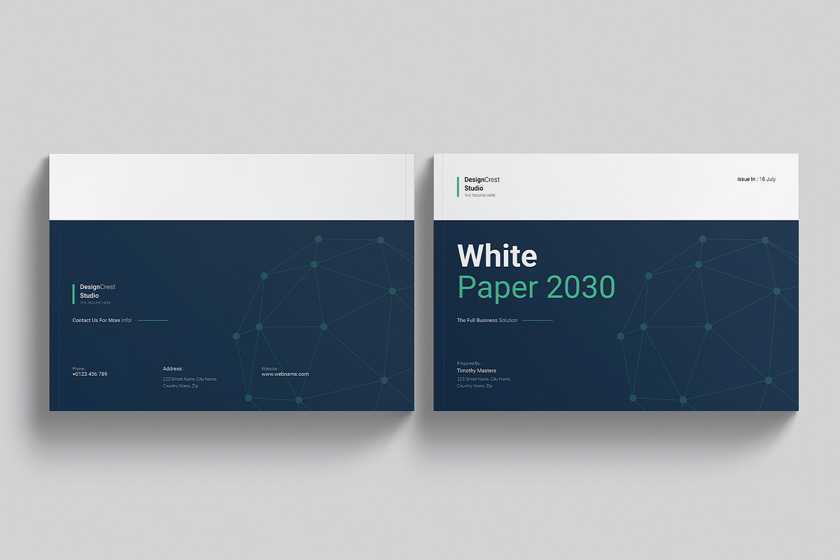 Business White Paper Landscape, a Brochure Template by DesignCrest (Photo 11 of 14)