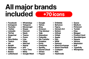Social Media Icons SVG Vector Pack, a Solid Icon by Design Bits (Thumbnail 3 of 5)