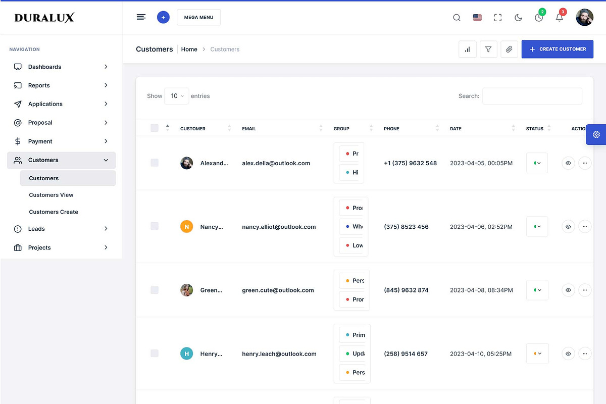 Duralux - Admin & Dashboard HTML preview 5