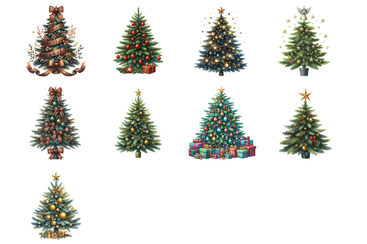 Christmas Tree Clipart, an Illustration by Design Market (Photo 3 of 4)