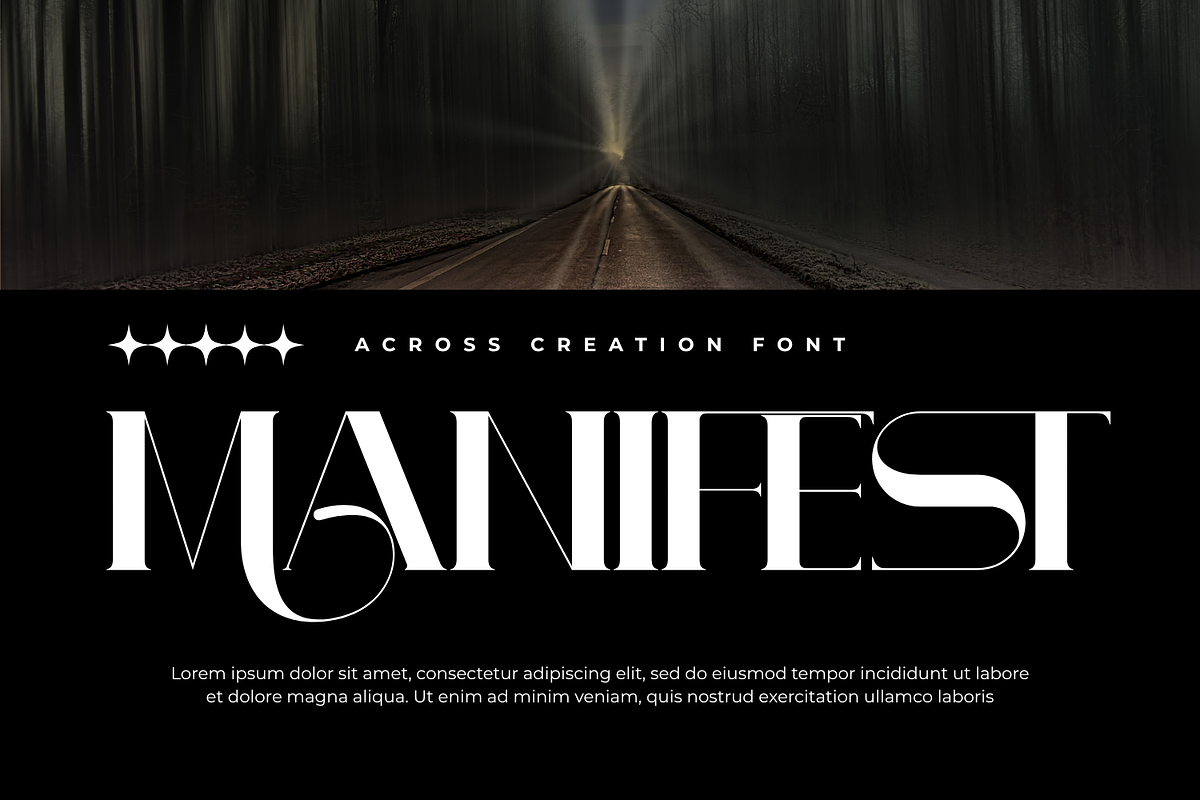 ACROSS CREATION FONT, a Serif Font by 177Studio (Photo 5 of 8)