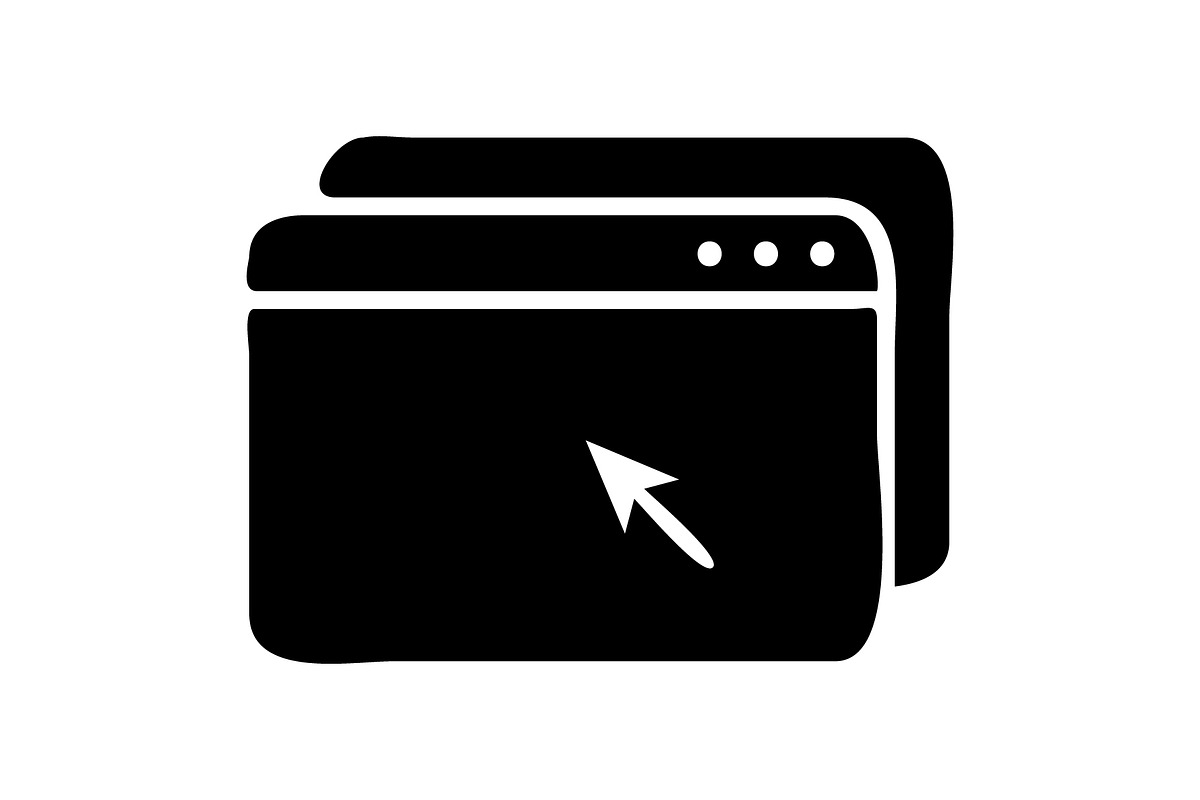 Browser icon design template, a Solid Icon by Sumberpangan (Photo 1 of 3)