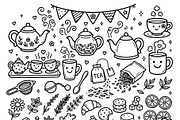 Tea and Coffee Time Doodle Set. Hand, a Food Illustration by Voodz_shop (Thumbnail 3 of 3)