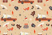 Colorful Retro Christmas Patterns, a Pattern Graphic by tomuato (Thumbnail 5 of 7)
