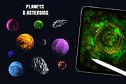Galaxy Creator brushes for Procreate, a Brush Add-On by seamless team (Thumbnail 3 of 7)