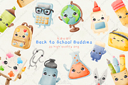 Kawaii Watercolor Back to School, an Education Illustration by Blumensdiary (Thumbnail 1 of 7)