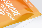 Square Pouch Sachet Mock-Up, a Packaging Mockup by DesignRushMarket (Thumbnail 3 of 6)