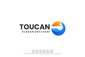 Logo Toucan Gradient Colorful Style, a Branding & Logo Template by ARIF22GANTENG