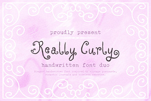 Really Curly Font, a Handwritten Font by AnnArt