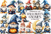 Halloween Gnomes Clipart, an Illustration by Daily.Designs (Thumbnail 1 of 4)