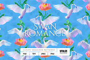 Swan Romance — Seamless Pattern, a Pattern Graphic by Designnina Shop (Thumbnail 1 of 13)