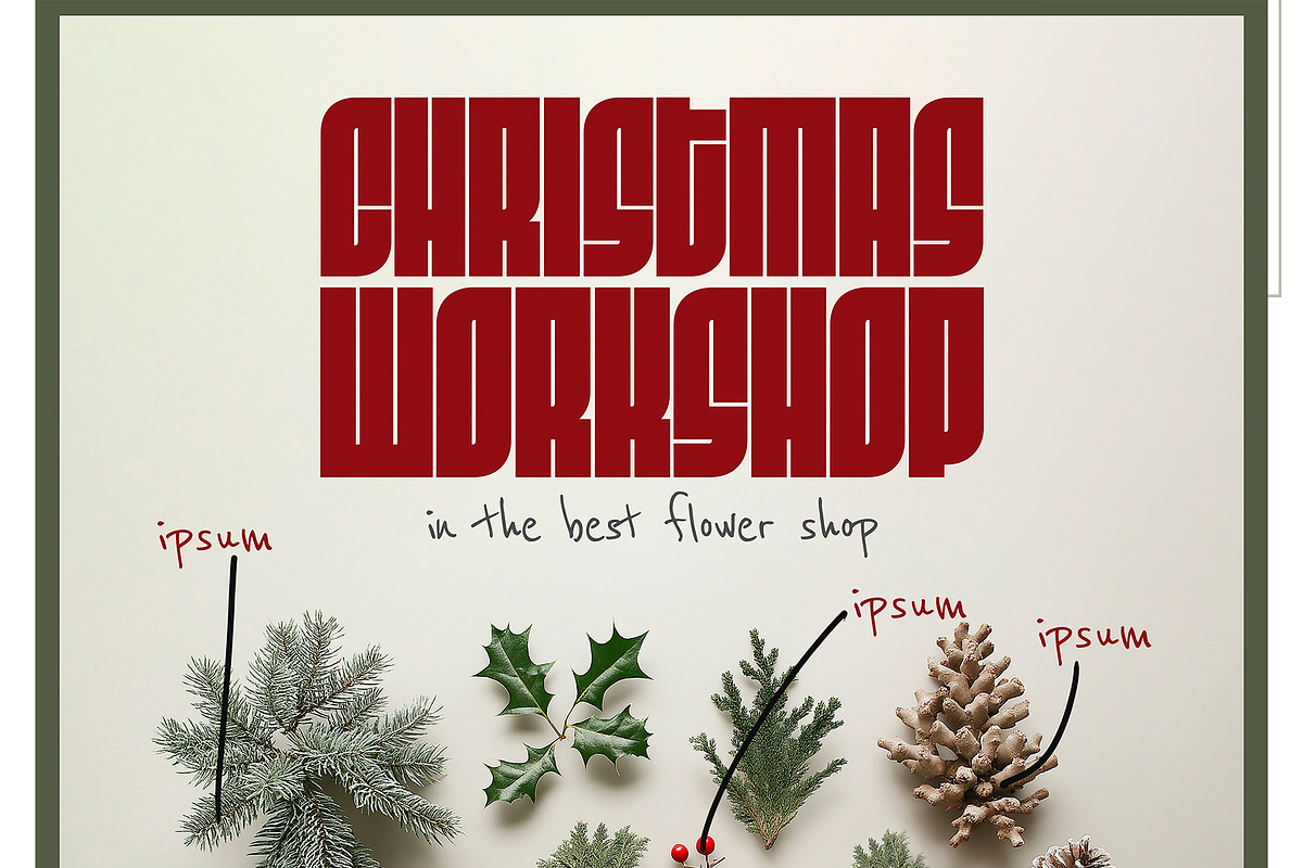 Christmas Workshop Poster, a Print Template by McLittle Stock (Photo 2 of 2)