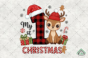 My First Christmas Baby PNG, an Illustration by Craft Nest (Thumbnail 1 of 6)