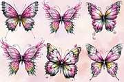Whimsical Spring Butterfly Clipart B, an Illustration by SVGArt (Thumbnail 3 of 9)