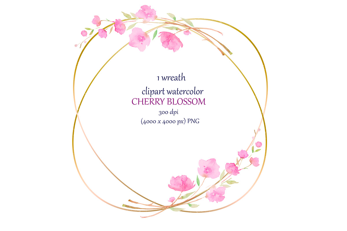watercolor cherry blossom, an Illustration by EshaStudio (Photo 4 of 4)