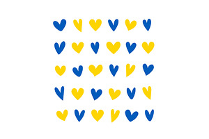 Ukrainian poster with hearts, a Decorative Illustration by Elen_Art