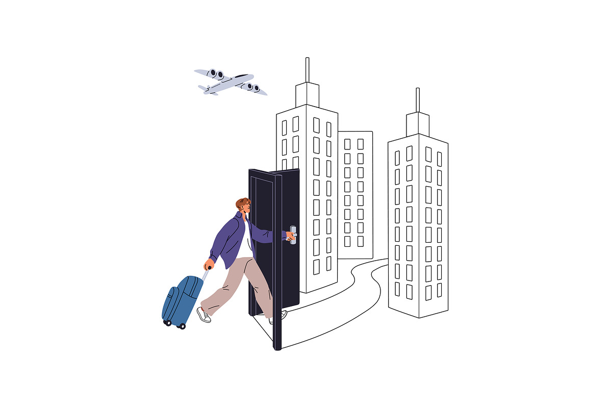 Residence permit, migration concept, a Person Illustration by PaperTrident (Photo 3 of 9)