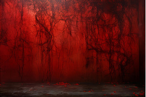 Timbered Red cracked spooky wall, a Background Photo by Ylivdesign