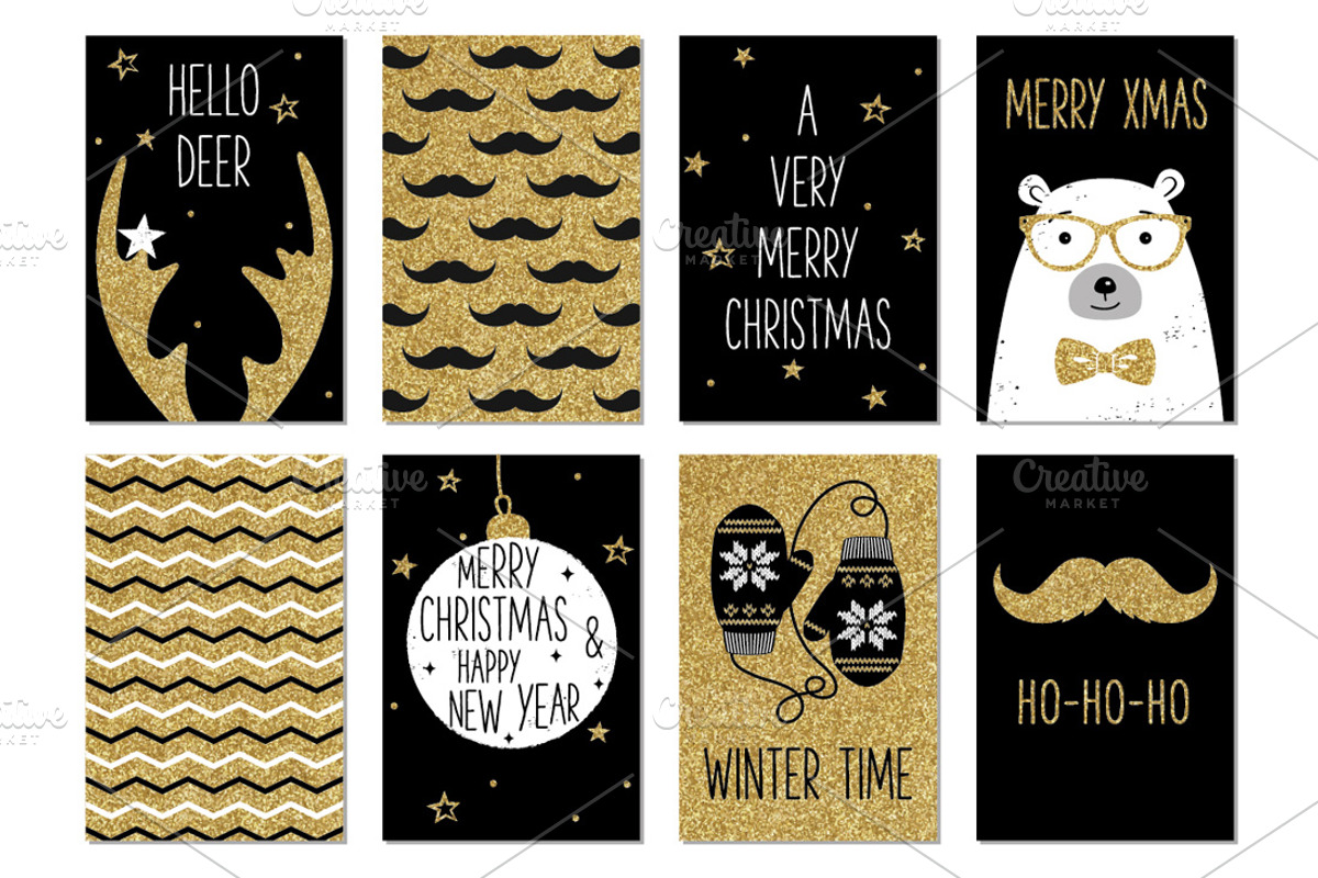 Christmas hipster cards, a Card Template by Paper Cards (Photo 2 of 3)