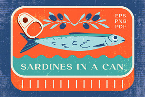 Sardine Cans Vector Graphics, a Graphic by svetlana.belaia