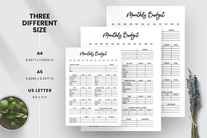 Monthly Budget Canva Planner Sheet