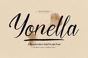 Yonella | Handwritten Solid Script, a Script Font by gracetype_studio (Thumbnail 1 of 14)