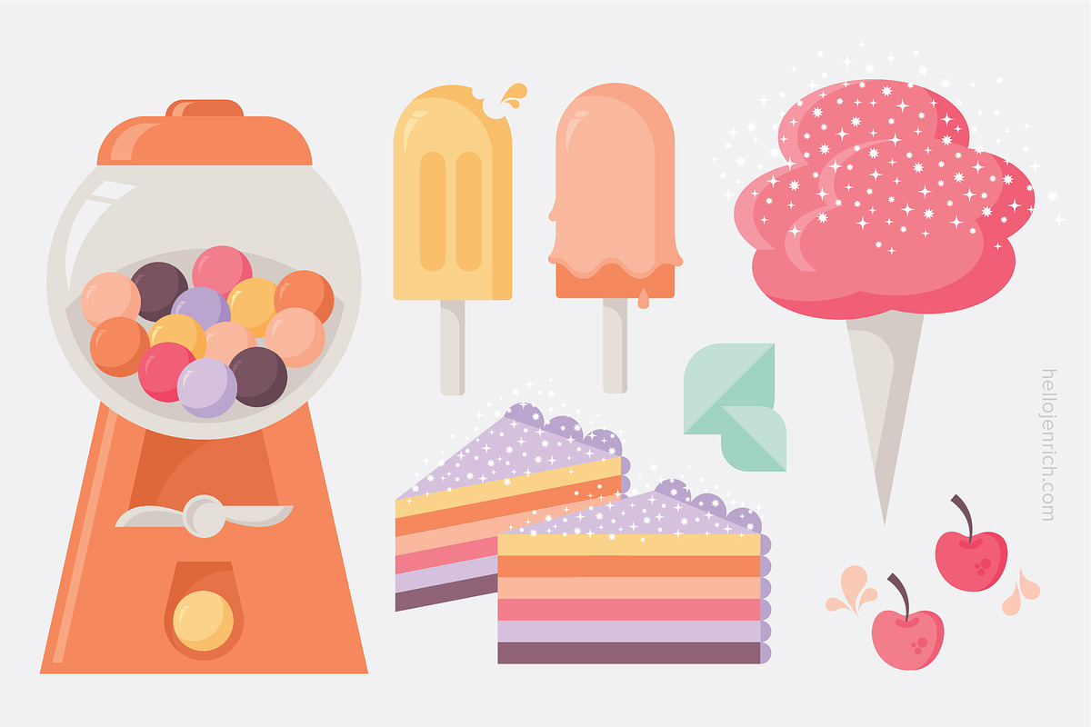 Sugar Rush Illustration Collection, a Decorative Illustration by hellojenrich (Photo 3 of 8)