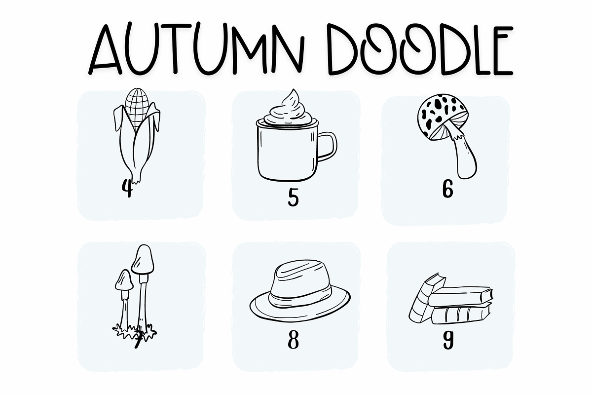 Autumn doodle | Symbols Fonts preview 4