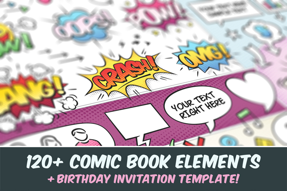 Comic Book Elements, an Object Illustration by Mera Pixels (Photo 1 of 4)