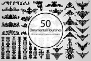 50 Ornamental Flourishes (Vector), an Object Graphic by BIOWORKZ (Thumbnail 1 of 5)