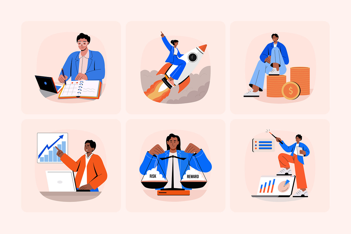 Skill Growth Illustration Art Set, a Finance Illustration by Creative Stall (Photo 5 of 9)
