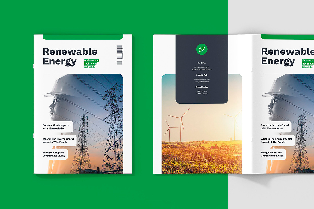 Solar Energy Magazine Canva Template, a Magazine Template by artbart (Photo 7 of 23)