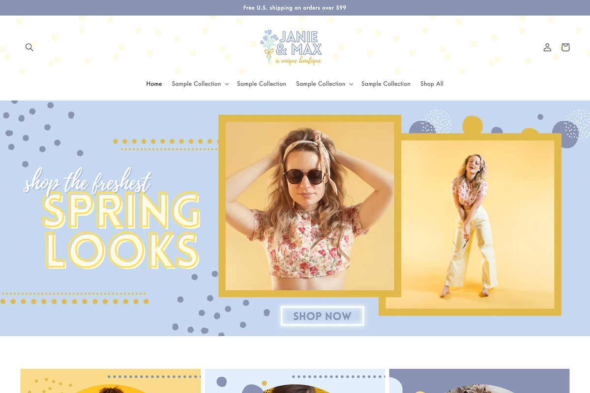 Janie & Max Shopify Theme, a Shopify Template by Lavender Skye Studio (Photo 2 of 2)