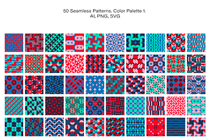 Seamless Geometric Patterns Set