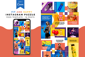 Fit And Happy Canva Instagram Puzzle