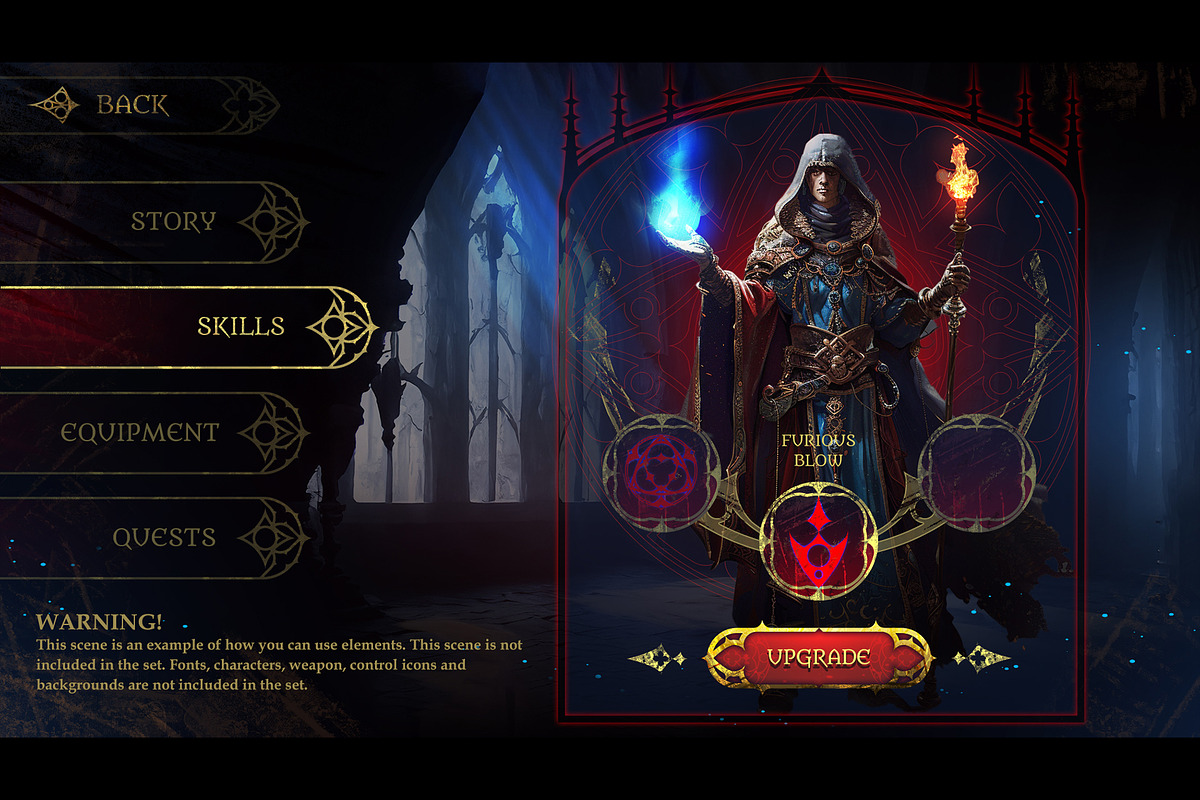 Fantasy Gothic Elements Set, an Illustration by Olga Ryzychenko (Photo 10 of 10)