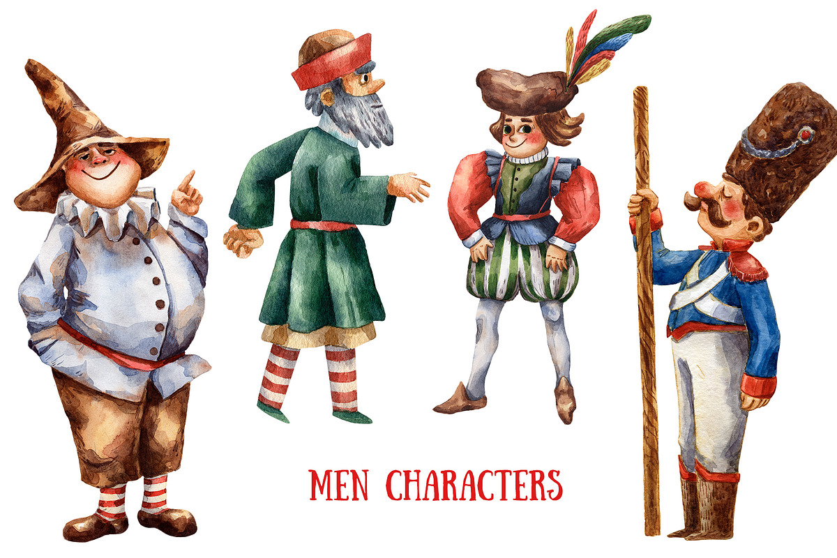 Old Fairy Tale - Watercolor Clip Art, an Animal Illustration by Mashamashastu (Photo 4 of 16)