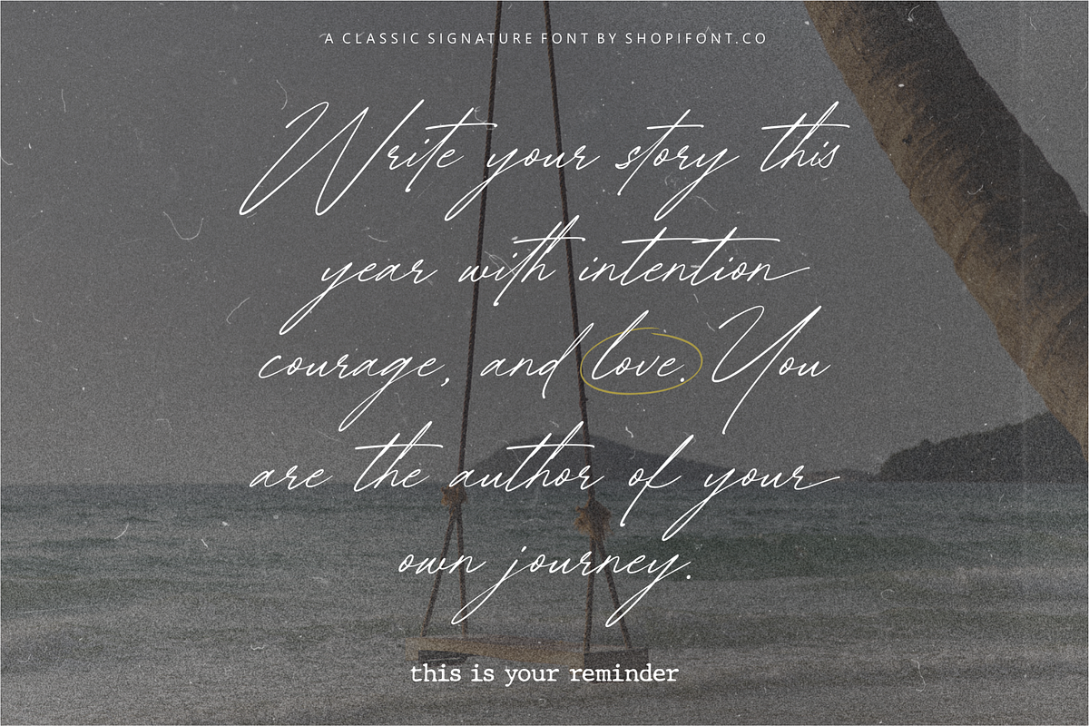 Clarance Nevertary, a Script Font by Shopifont.co (Photo 7 of 13)