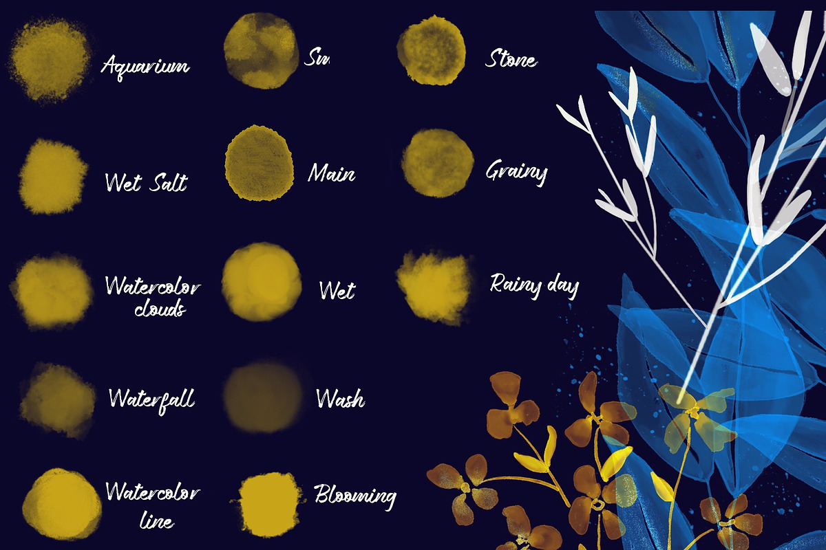 Rainy Day Procreate brushes, an Object Graphic by Olga Brinza (Photo 3 of 7)