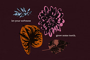 FERAL FLORA Collage Elements, an Object Graphic by angelainthefields (Thumbnail 4 of 12)