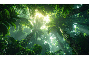 Lush tropical rainforest canopy with, a Nature Photo by Igor Tichonow