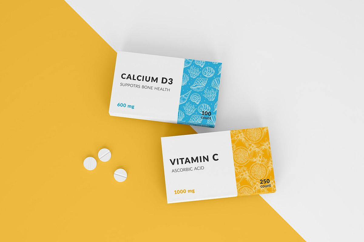Pharmaceutical mockups bundle, a Packaging Mockup by Pykhtik Design Shop (Photo 1 of 6)