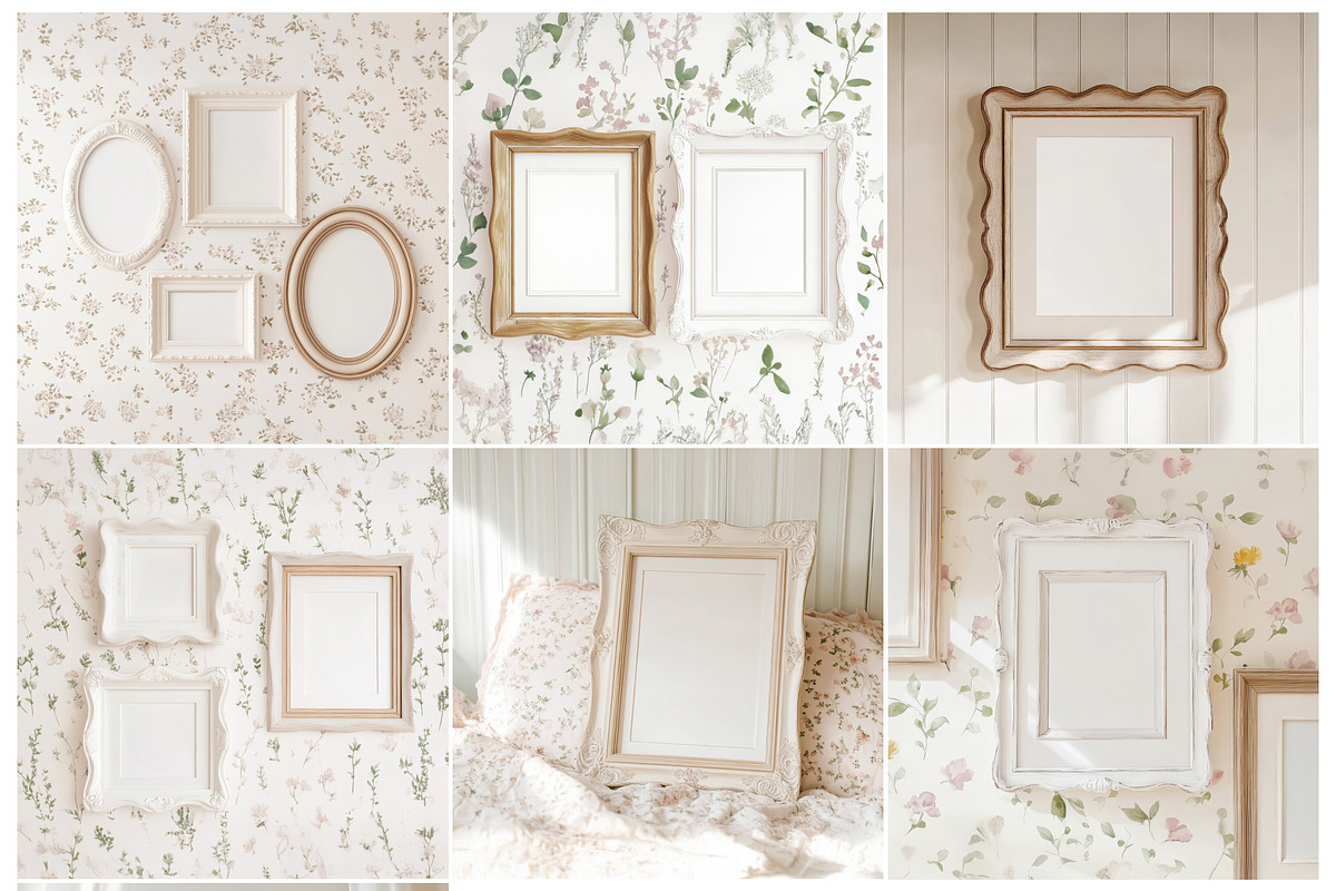 Floral Nostalgia Mockup Frames, a Product Mockup by NikiArts (Photo 9 of 10)