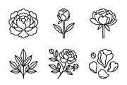 Bundles Set Floral Wedding Icons, an Outline Icon by adenpinkstore (Thumbnail 38 of 44)