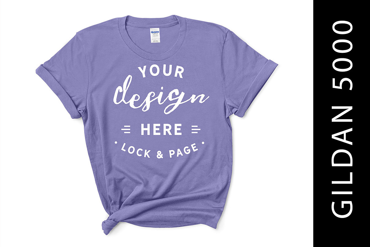 Female Gildan 5000 Mockup Bundle, a Shirt Mockup by lock and page (Photo 7 of 15)